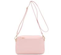 FashionPuzzle Triple Zip Small Crossbody Bag, Light Pink, S, Crossbody