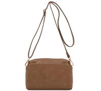 FashionPuzzle Triple Zip Small Crossbody Bag, Stone, One Size