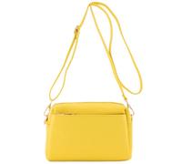 FashionPuzzle Triple Zip Small Crossbody Bag, Yellow, One Size