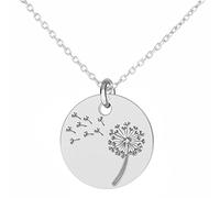FASHIONS FOREVER® 925 Sterling Silver Dandelion Necklace Pendant (Trace Chain (1mm, 1.22 grams))