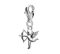 FASHIONS FOREVER® 925 Sterling Silver Struck by Cupid Love Clip-on Charm, Handmade in UK