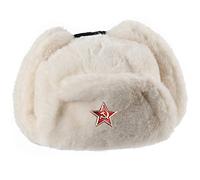 Fashions Russian Trapper Hat Cap with Soviet Badge Ushanka Cossack Flaps Hat Winter Earflap Snow Caps for Men Women