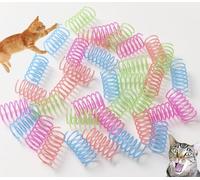 Fashion's Talk Glow-in-The-Dark Springs Cat Toys for Indoor Cats,Jelly Color Bouncy Coils for Kittens to Swat, Chase, Bite Interactive Enrichment Toys 36 Count