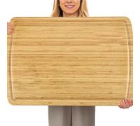 Fashionwu 76 cm Extra Large Bamboo Cutting Board for Kitchen, 30 x 20 Inch Large Wooden Cutting Boards with Juice Groove, Thick Butcher Block Cutting Board for Meat Vegetables, Large Charcuterie Board
