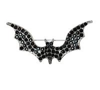 Faship Gorgeous Rhinestone Crystal Bat Pin Brooch For Halloween, One Size, Rhinestone, rhinestone