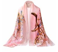 FashLuxe 100% Silk Art Print Scarf for Women - Luxury Soft Touch Lightweight All-Season Wrap Shawl - Size 180cm x 90cm - Elegant Gift for Birthday, Christmas, Mother’s Day