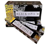 Fashnkart Black Opium Deepika Incense Sticks for House Warming Pooja Temple Meditation & Yoga Hand Rolled Masala Aggarbatti Pack of 12