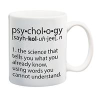 Fashnkart Funny Coffee Mug Tea Cup Creative Ceramic Psychology Says White Tea and Coffee Ceramic Mug 11 Oz
