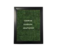 Fashnkart Growth Mindset Framed Wall Art, Growth Learning Adaptation Inspirational Canvas Print, Textured Forest Green Poster with Black Frame, Professional Office & Study Decor