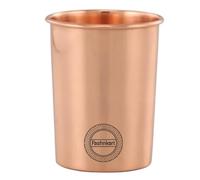Fashnkart Pure Copper Glasses Drinking Water Ayurvedic Health Pure Tumblers Copper Cups 10.14 Oz 300 Ml (Plain)