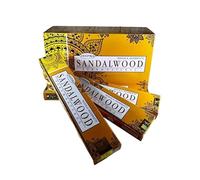 Fashnkart Sandalwood Deepika Incense Sticks Masala Aggarbatti for House Warming Pooja Temple Meditation & Yoga Hand Rolled Pack of 6