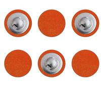 Fashnkart Velvet Craft Cloth Covered Round Button Upholstery Stitching Metal Scrapbooking Knitting DIY Project 12 Pcs Small Dark Orange
