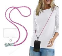 Fashowlife Bling Shoulder Strap Replacement Belt Phone Lanyard Crossbody Diamond Bag Handbag Strap, Pink, 43.5"