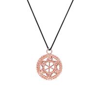 Fashtour Copper Orgone Energy Pendant - Handmade Sacred Geometry Spiral Tensor Ring Necklace for Balance & Mindfulness (Triple Infinity Tensor Necklace), M, Copper, No Gemstone