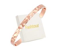Fashtour Pure Copper Bracelet - Copper Bracelet for Men & Women - 100% Solid, Raw & Uncoated Handmade Hammered Tibetan Cuff Bangle (MirrorSurface)
