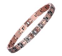 Fashtour Pure Copper Bracelets for Women, - 100% Solid, & Raw Handmade Hammered Tibetan Copper Jewelry（Cross Texture Design