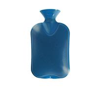 Fashy 2 Litre Double Ribbed Hot Water Bottle - Royal Blue
