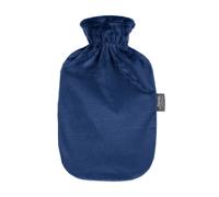 Fashy 2 Litre Hot Water Bottle with Plush Cover in Navy Fashy Navy