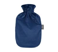 Fashy 2 Litre Hot Water Bottle with Plush Cover in Navy Fashy Navy