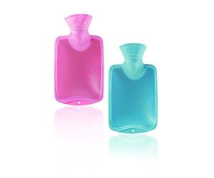 Fashy 6401 Hot Water Bottle for Children Half-Ribbed 0.8 L Assorted Colours