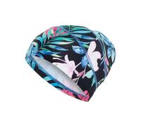 Fashy Women's Fabric Swimming Cap, Sporty Shape, For Lots of Hair, Swimming Cap, Black, One Size EU