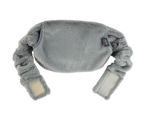Fashy Bum Bag with Hot Water Bottle, 0.8 L, Polyester Fleece Cover, Hand Muff Function, 30 x 20 cm, Grey