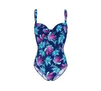 Fashy Floral Adjustable Swimsuit - Navy/Purple - UK Size 34