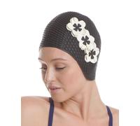 Fashy Flower Bubble Swim Cap in Black Fashy Black