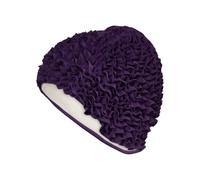 Fashy Frill Fabric Swim Cap in Purple Fashy Purple