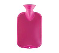 Fashy Hot Water Bottle 2.0 Litre Thermoplastic Half Slat Raspberry
