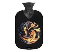 Fashy Hot Water Bottle 2.0L Smooth Lava Print Black