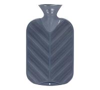 Fashy Hot Water Bottle Single Ribbed with 3D Wave Steel Blue