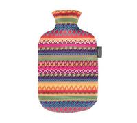 Fashy Hot Water Bottle with Cover Peru-Design Pink/ Brown 2 L