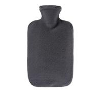 Fashy Hot Water Bottle with Fleece Cover, 1 Piece - Charcoal