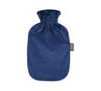 Fashy 2 Litre Hot Water Bottle with Plush Cover in Navy Fashy Navy