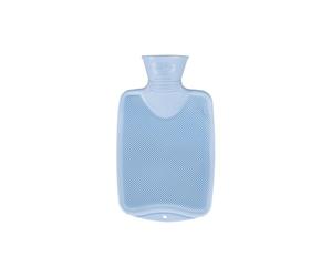 Fashy Light Blue Single Ribbed Hot Water Bottle, 0.8 Litre