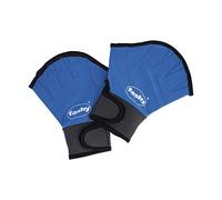 Fashy Neoprene Training Gloves with Velcro - Blue/Black, Medium