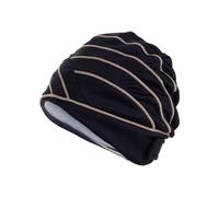 Piped Fabric Swim Cap Fashy Jet Black One Size