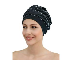 Fashy Piped Fabric Swim Cap - Black/White