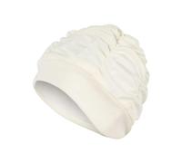 Pleated Fabric Swim Cap Fashy Cream One Size