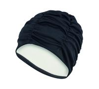 Ruched Fabric Women's Swim Cap Fashy Black One Size