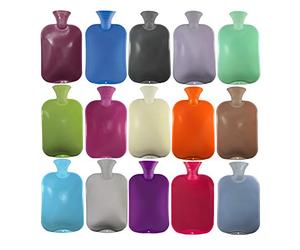 Fashy Single Rib 2.0L Hot Water Bottle - Assorted Colours - Random Selection