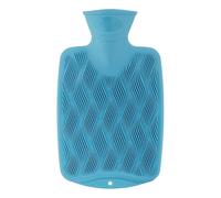 Fashy Single Ribbed with 3D Surface in Trendy Colour Aqua Hot Water Bottle, 0.8 Litre