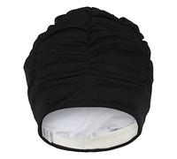 Pleated Fabric Swim Cap Fashy Black One Size