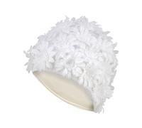 Fashy Women's Nylon Petal Cap - White