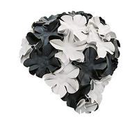 Fashy Women's Rubber Petal Swim Cap - Black/White