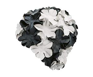 Fashy Women's Rubber Petal Swim Cap - Black/White