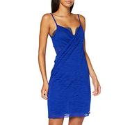 Fashy Women's Wrap Dress, Blue, L