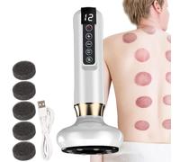 Fasicapro - 3.5 Inch Cupping Device Electric Cupping Kit | Smart Massager with 12 Heating, Suction Modes, Body Scraping Aid and for Muscle Recovery