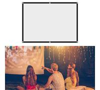 fasient 100in Synthetic Polyester Projection Screen, Front & Rear projection, Foldable, Non-crease, Portable for Home Theater & Outdoor Use